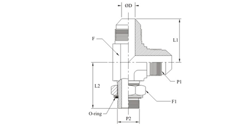 Stainless Steel 37 Degree Flare 45 Degree Adjustable Male Run Tee O Ring SAE Thread Fittings Exporter