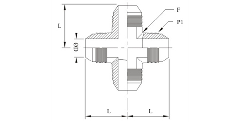 Stainless Steel 37 Degree Flare Cross Fittings Exporter