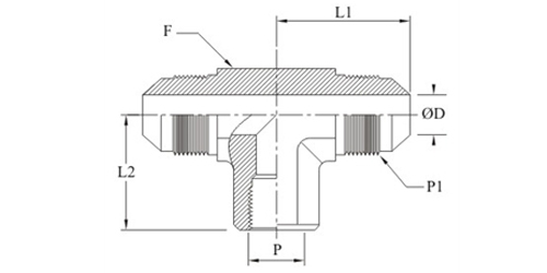 Stainless Steel 37 Degree Flare Female Branch Tee BSP Parallel Fittings Exporter
