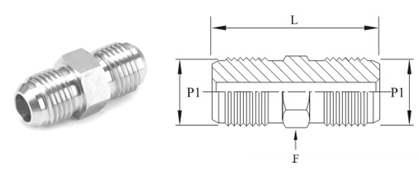 Stainless Steel High Pressure Pipe HEX NIPPLES-10K JIC-JIC Fittings Exporter