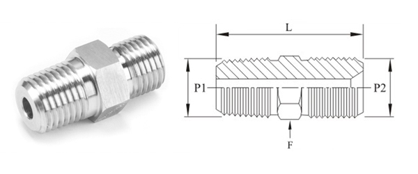 Stainless Steel High Pressure Pipe HEX REDUCING NIPPLES-10K BSPP-NPT Fittings Exporter