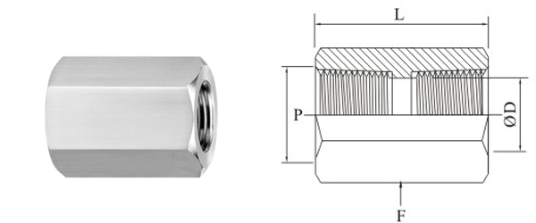 Stainless Steel Precision Pipe Hex Coupling Fittings Exporter