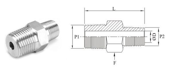 Stainless Steel Precision Pipe Hex Reducing Nipple Fittings Exporter