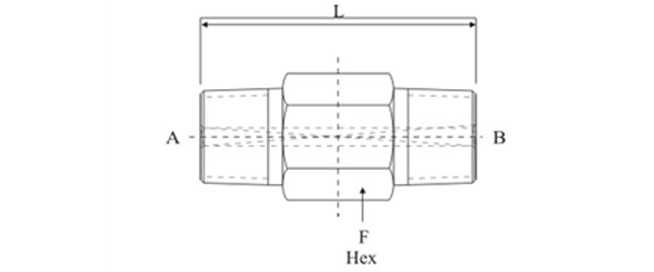 stainless steel nickel monel hastelloy brass Male-Male Adaptor NPT to NPT High Pressure Systems exporter