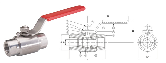 Stainless Steel Nickel Alloy Monel Hastelloy 2 Piece Ball Valves Supplier