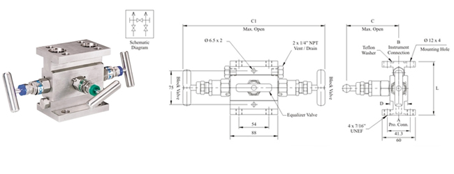 Stainless Steel Nickel Alloy Monel Hastelloy Manifold Valves Manifold AMV 3H Supplier